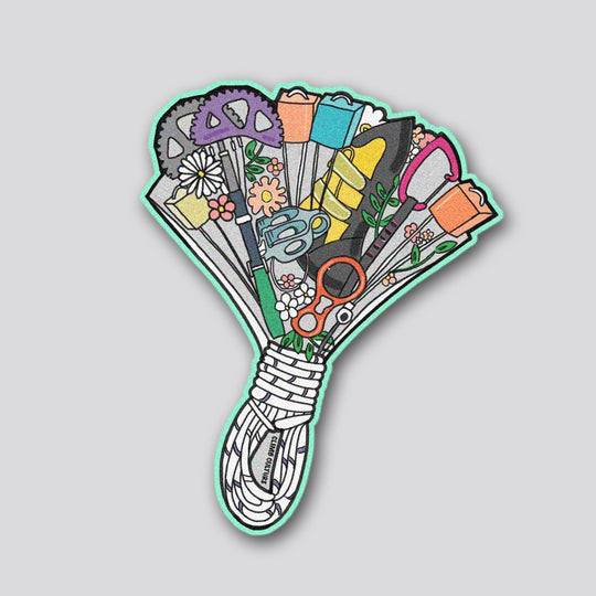 Gear Flowers Sticker