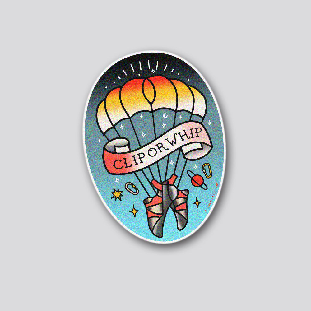 Clip or Whip Sticker