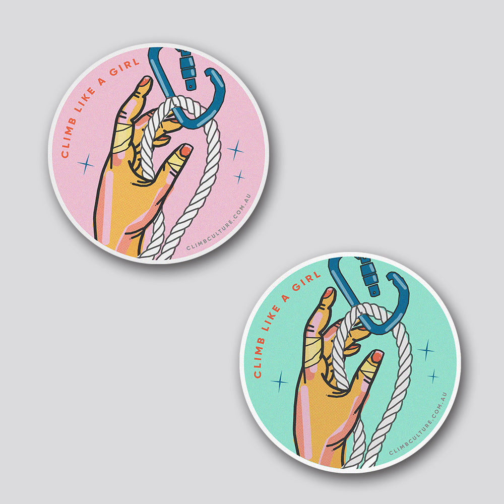 Climb Like a Girl Sticker