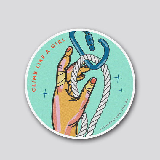 Climb Like a Girl Sticker