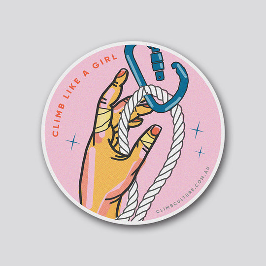 Climb Like a Girl Sticker