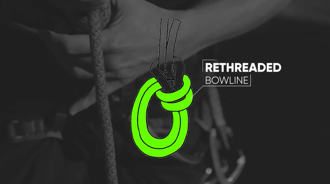 HOW TO TIE IN WITH A RETHREADED BOWLINE KNOT