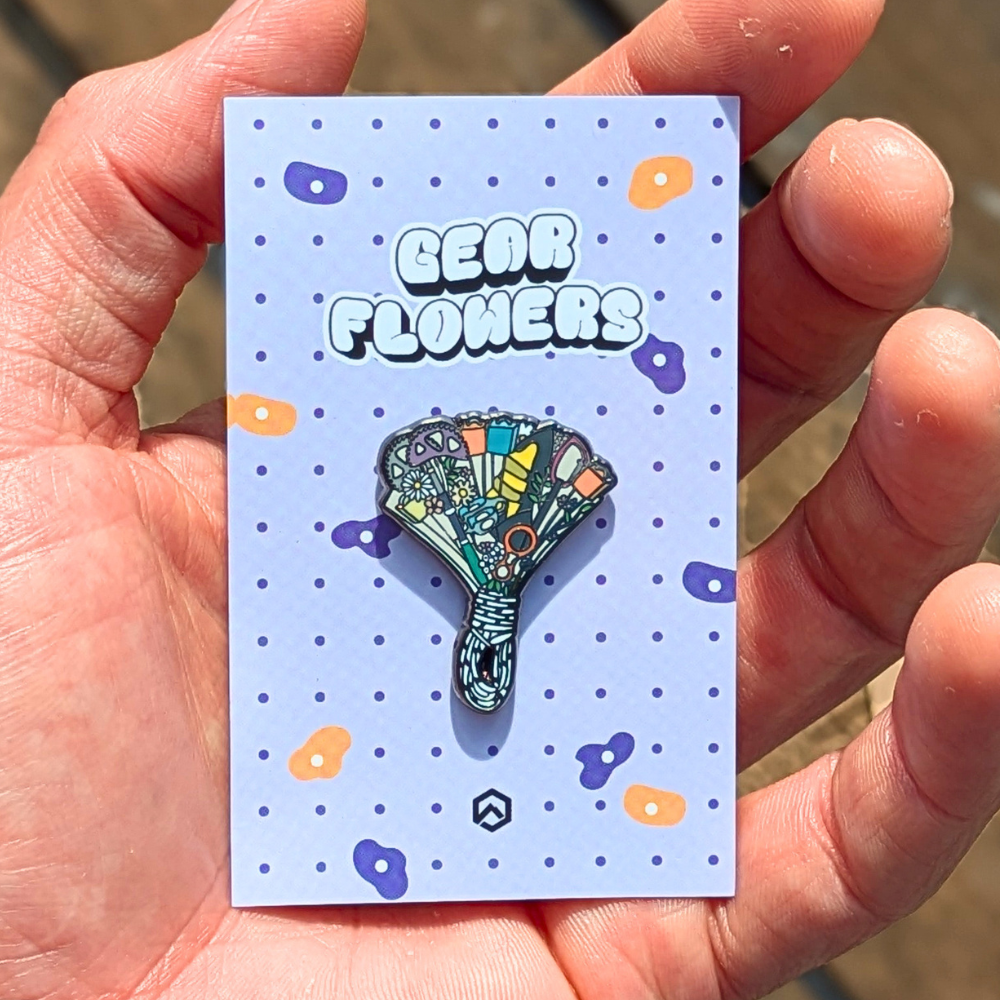 Gear Flowers Hard Enamel Pin
