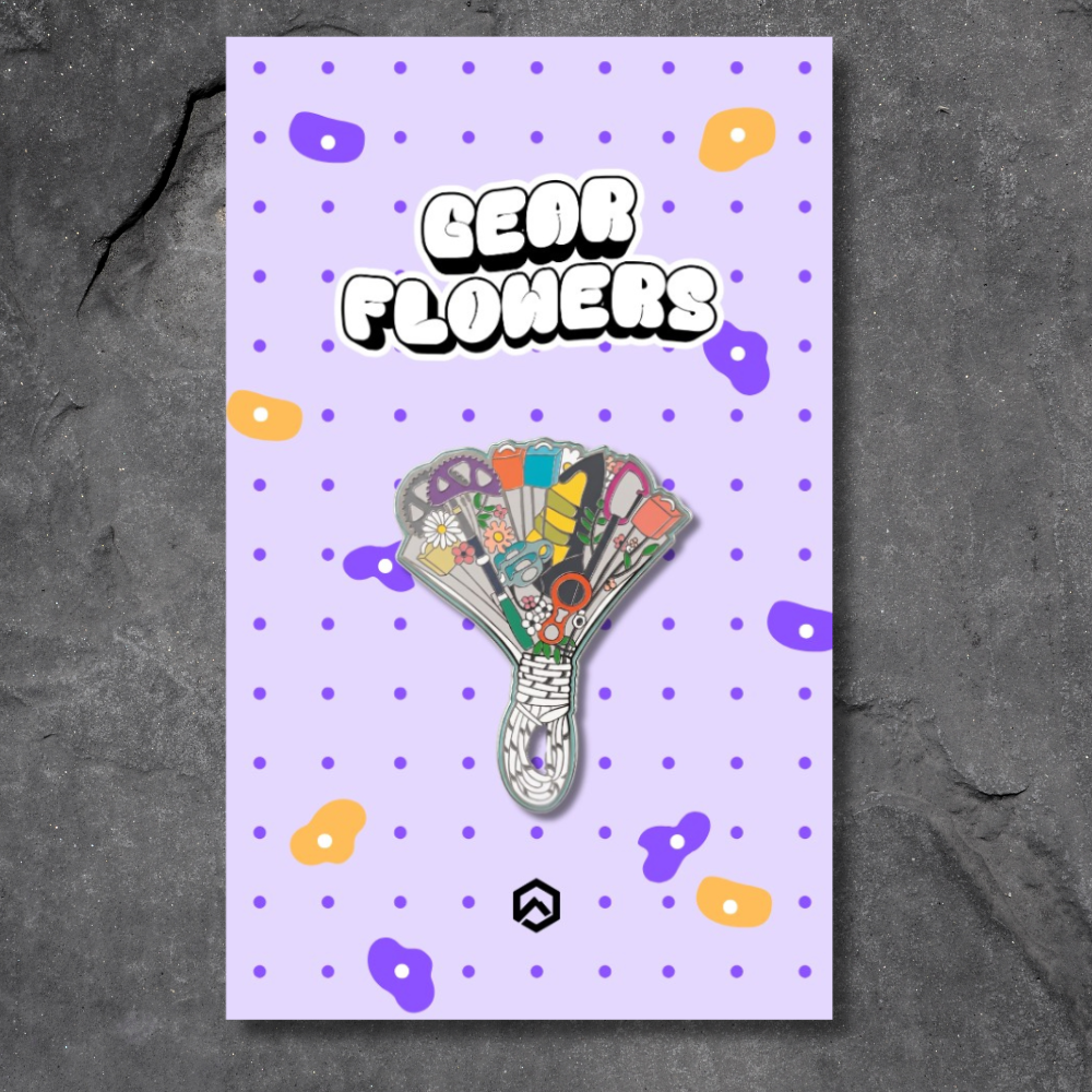 Gear Flowers Hard Enamel Pin