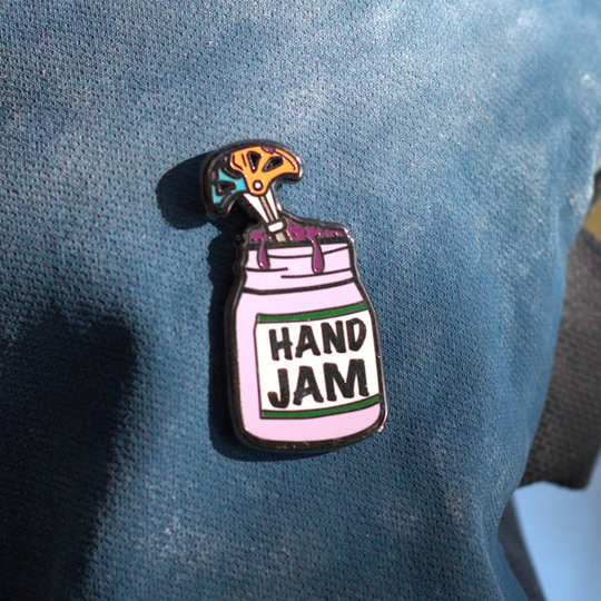 Hand Jam Hard Enamel Pin