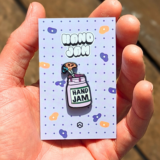 Hand Jam Hard Enamel Pin