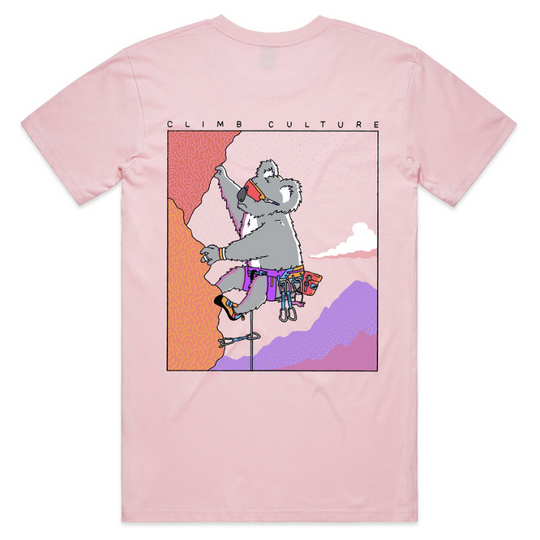 Koala Climber Unisex Tee | Pink